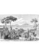 Papier Peint Panoramique Sur Mesure - Gravure - Sicile